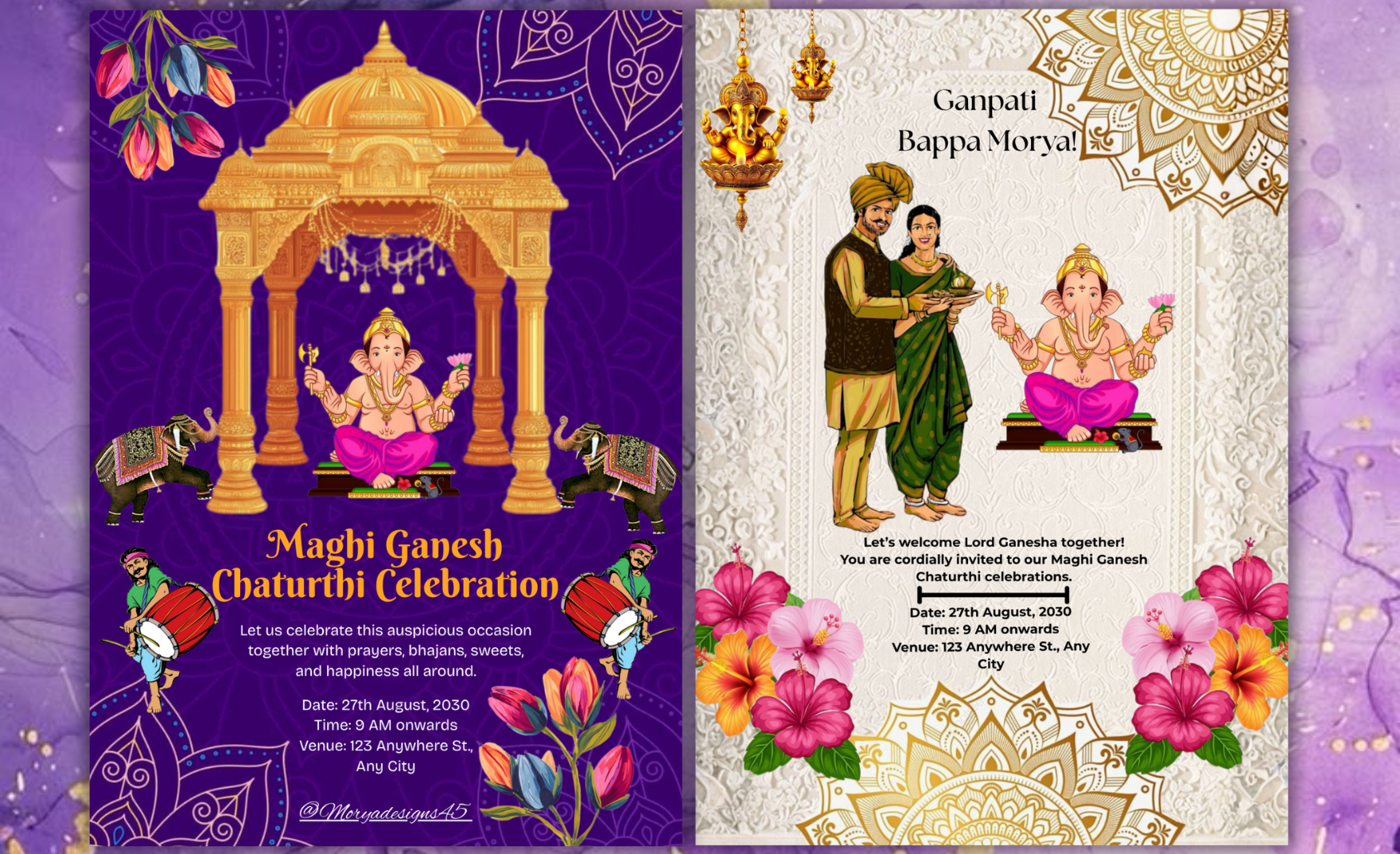 Maghi Ganesh Chaturthi Invitation Card