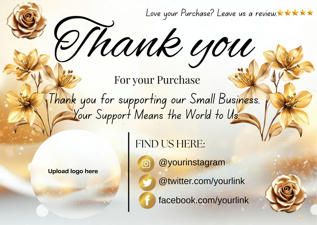 Thank You Card Templates For Customers