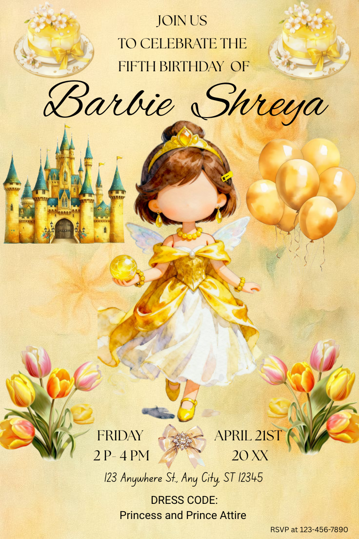 Girl’s Birthday Party Invitation Template