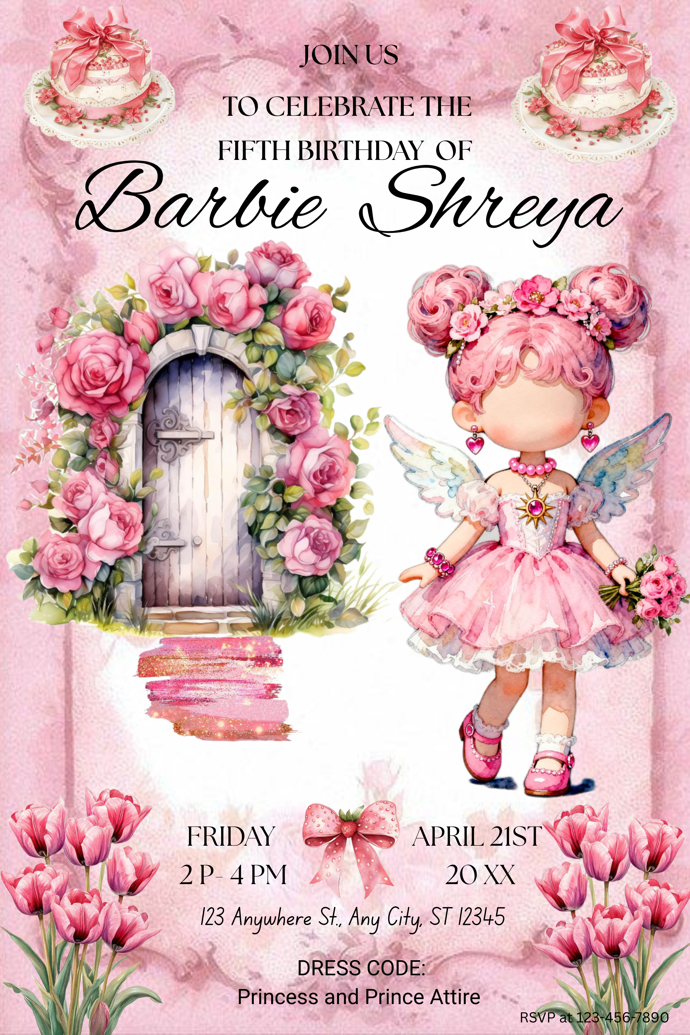 Girl’s Birthday Party Invitation Template